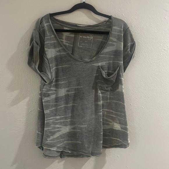 Free People Distressed Camo T-Shirt - Picture 3 of 6